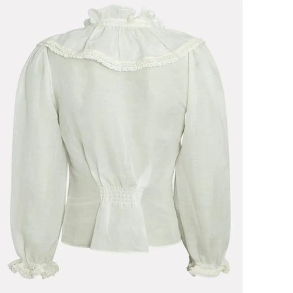 Anthropologie Divine Heritage Ruched Ruffle Blouse Size Small NWT $295 - Picture 15 of 16